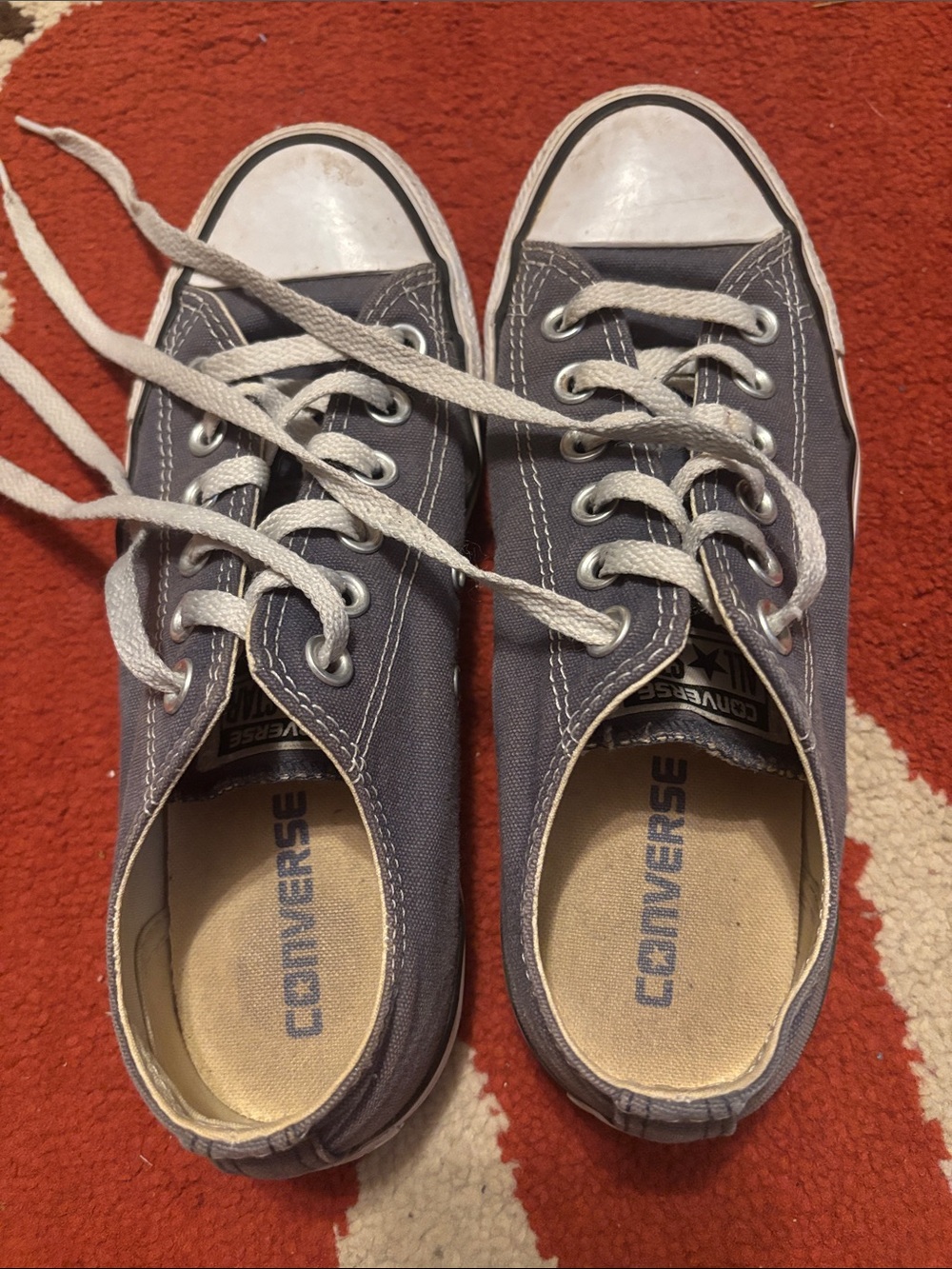 Converse Kids Low Top Sneakers in Gray and White
